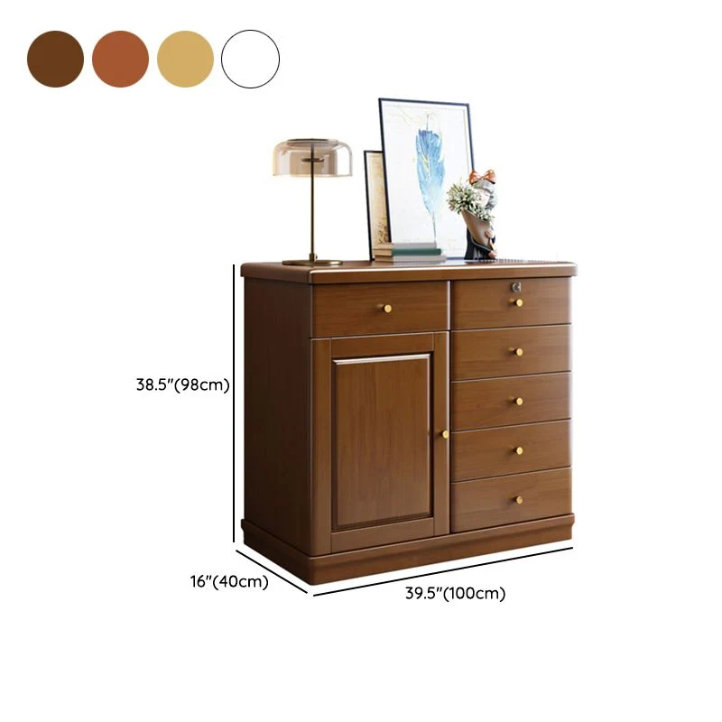 Armadi portaoggetti Glam Credenza Credenza buffet legno massello con cassetti Clearhalo