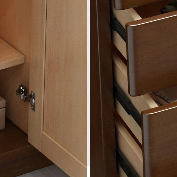 Armadi portaoggetti Glam Credenza Credenza buffet legno massello con cassetti Clearhalo
