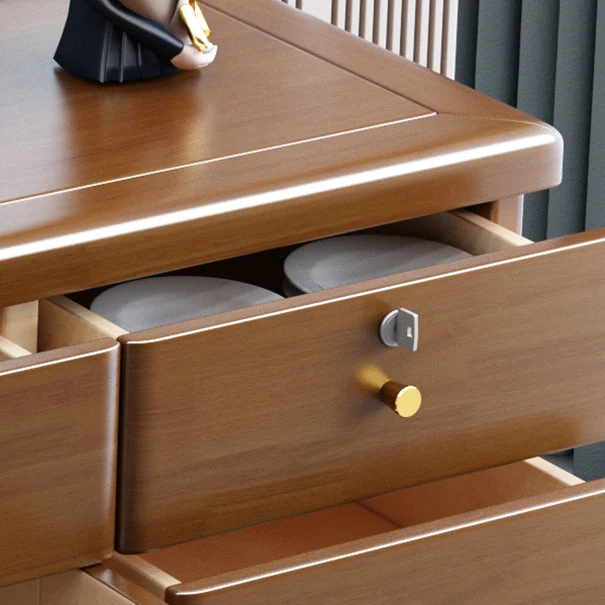 Armadi portaoggetti Glam Credenza Credenza buffet legno massello con cassetti Clearhalo