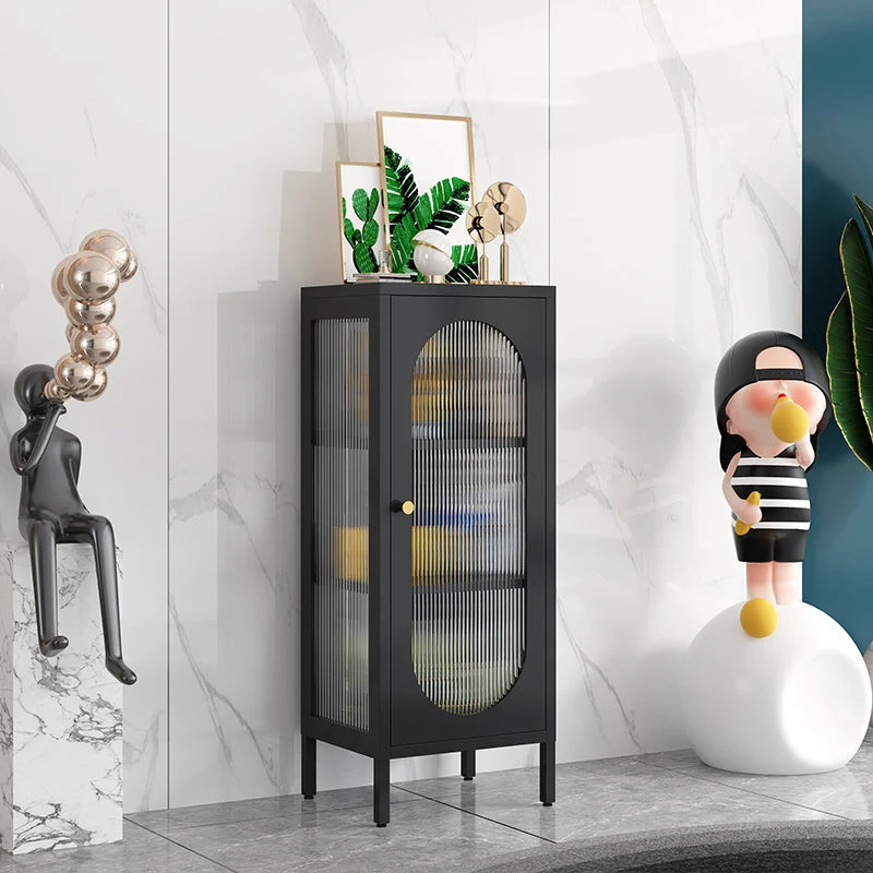 Armadi da soggiorno contemporanei con porte vetro per server da pranzo ferro Clearhalo