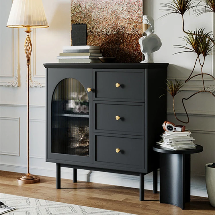 Armadi stile glamour Credenza buffet legno con supporto per buffet con 3 cassetti Clearhalo