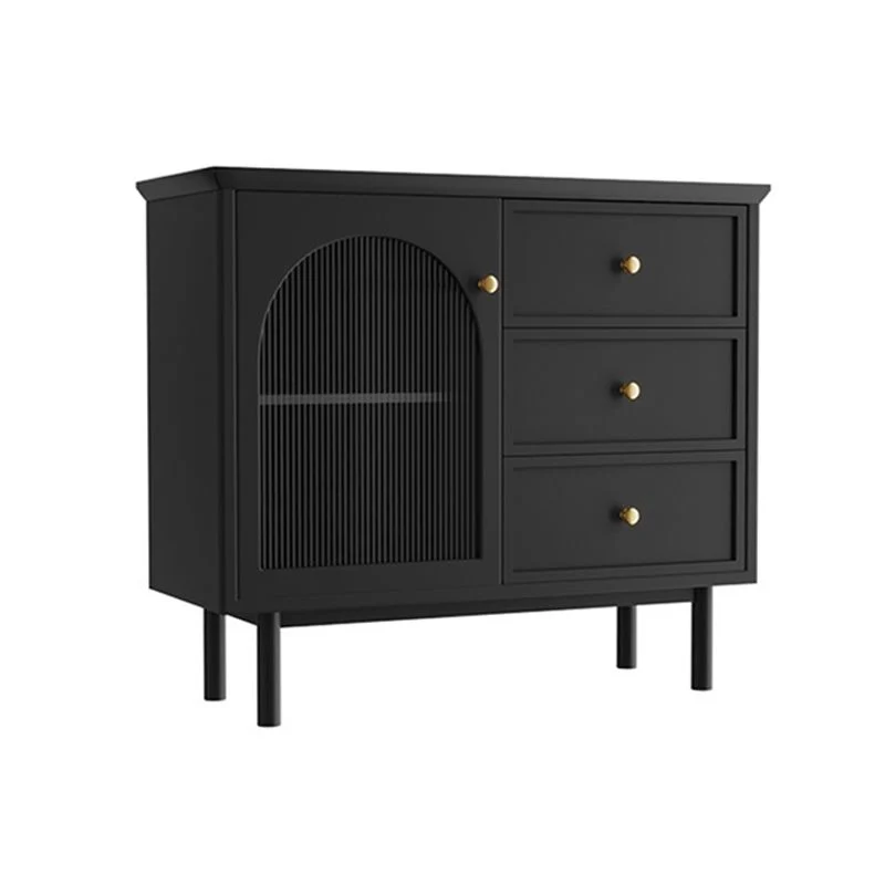 Armadi stile glamour Credenza buffet legno con supporto per buffet con 3 cassetti Clearhalo