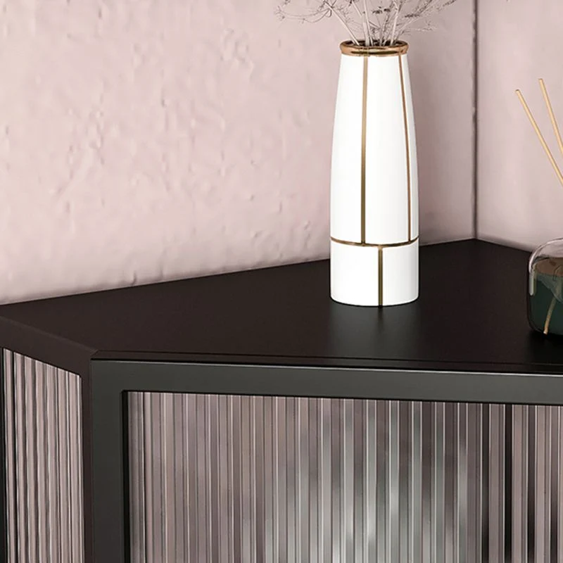 Armadietto da buffet contemporaneo metallo con anta vetro per camera da letto Clearhalo