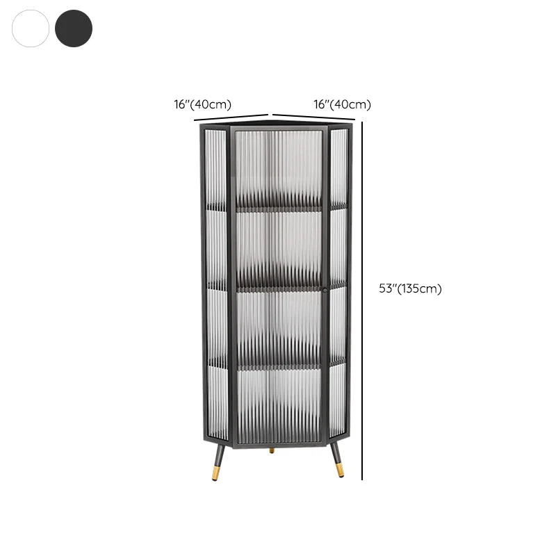 Armadietto da buffet contemporaneo metallo con anta vetro per camera da letto Clearhalo