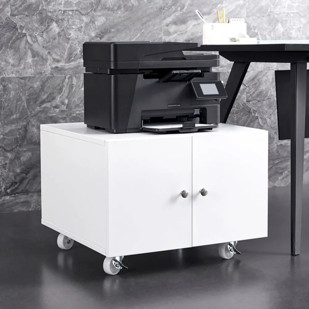Armadietto moderno con ripiani acciaio, classificatore con ruote Clearhalo