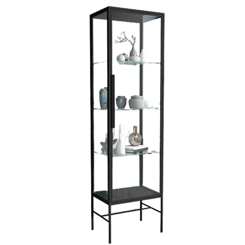 Armadietto moderno Curio acciaio Armadietto standard da 14 pollici con larghezza 1 anta per sala da pranzo Clearhalo