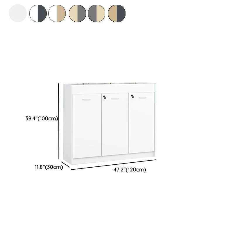 Armadietto moderno laterale con struttura legno, armadietto portadocumenti con chiusura chiave Clearhalo