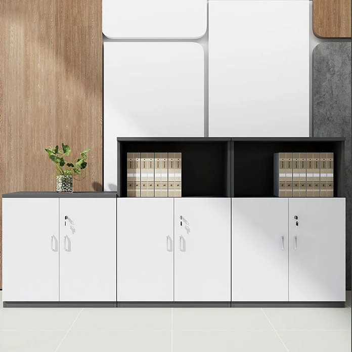 Armadietto portadocumenti stile nordico Armadietto portaoggetti con serratura e struttura legno Clearhalo