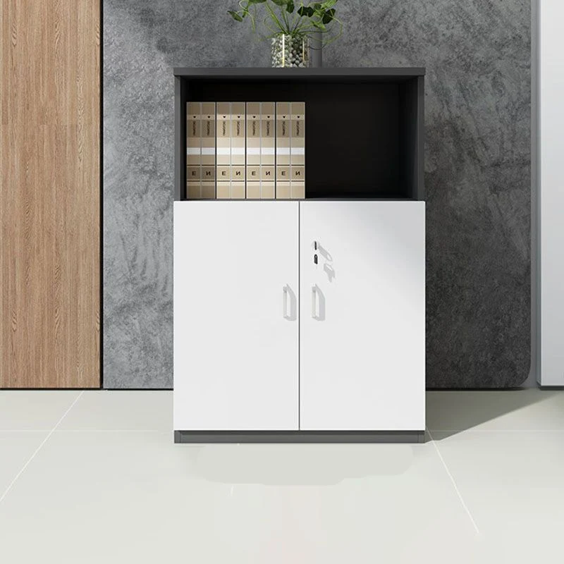 Armadietto portadocumenti stile nordico Armadietto portaoggetti con serratura e struttura legno Clearhalo