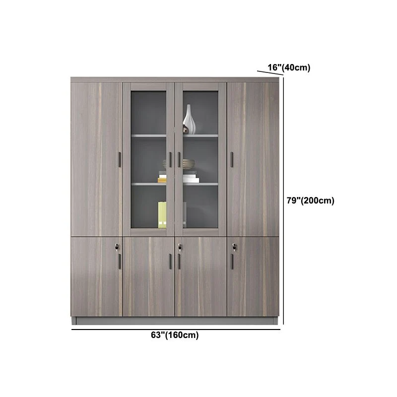 Armadio industriale legno con ripiani portaoggetti. Schedario verticale Clearhalo