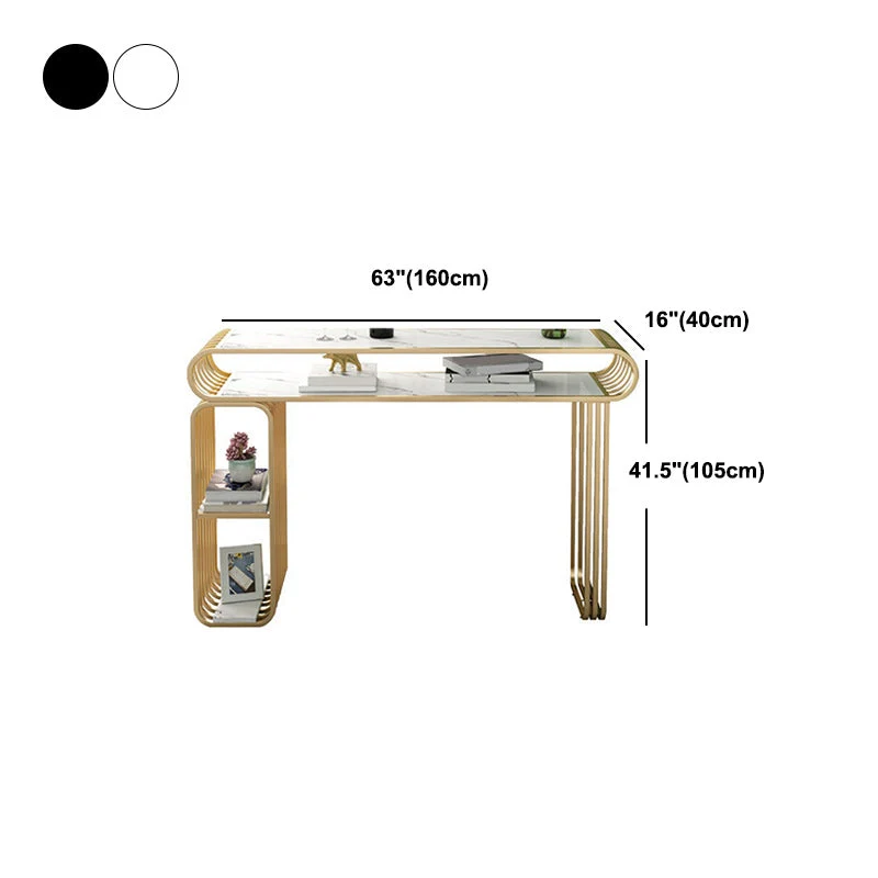 Bancone bar con piano pietra Bancone bar contemporaneo con base slitta oro Clearhalo