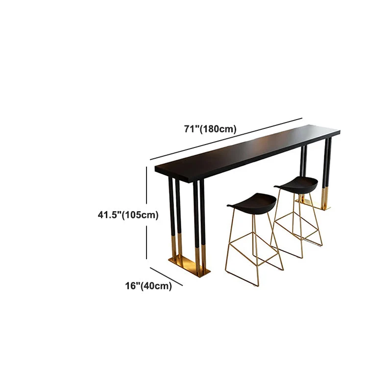 Bancone bar legno massello Bancone bar rettangolare tradizionale di lusso con base slitta Clearhalo