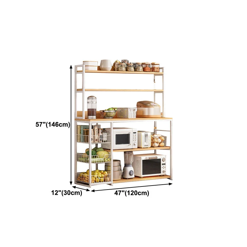 Buffet moderno legno ingegnerizzato/console per buffet con contenitore aperto per cucina Clearhalo