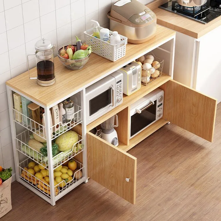 Buffet moderno legno ingegnerizzato/console per buffet con contenitore aperto per cucina Clearhalo