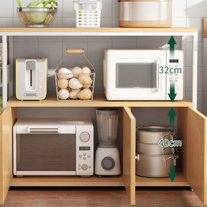 Buffet moderno legno ingegnerizzato/console per buffet con contenitore aperto per cucina Clearhalo