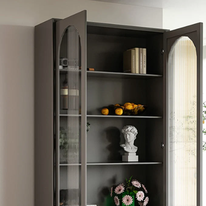 Buffet moderno per vetrina con espositore pino per soggiorno Clearhalo