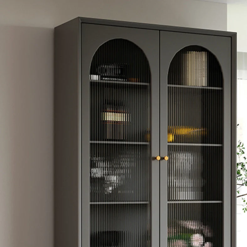 Buffet moderno per vetrina con espositore pino per soggiorno Clearhalo