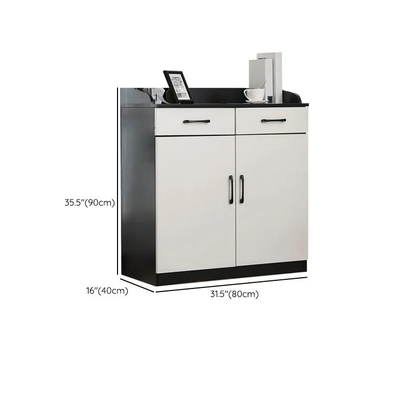 Buffet da pranzo legno stile moderno con cassetti e armadietti Clearhalo
