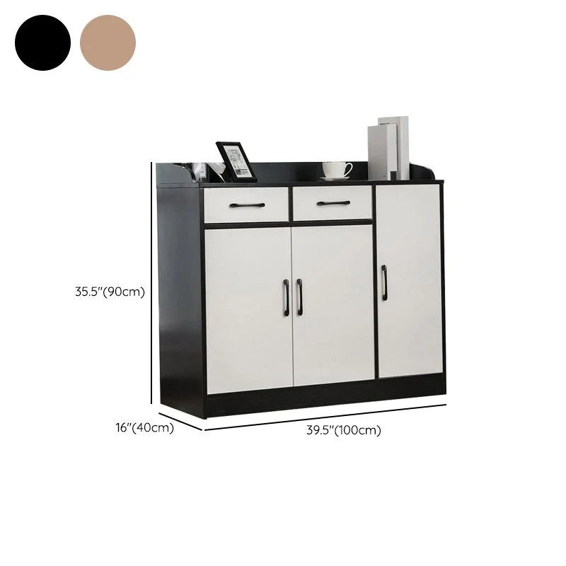 Buffet da pranzo legno stile moderno con cassetti e armadietti Clearhalo