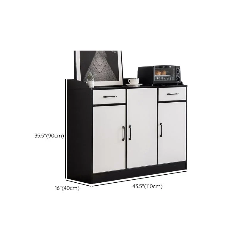 Buffet da pranzo legno stile moderno con cassetti e armadietti Clearhalo