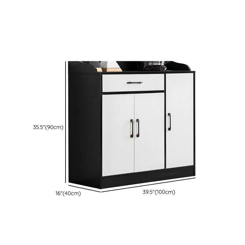 Buffet da pranzo legno stile moderno con cassetti e armadietti Clearhalo