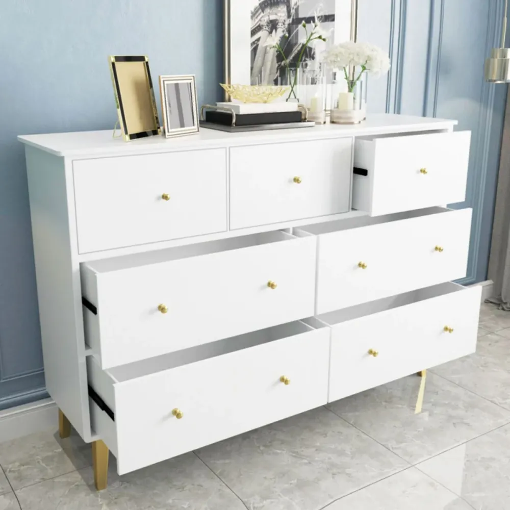 Buffet/consolle legno massello di pino con cassetti Buffet moderno per soggiorno Clearhalo