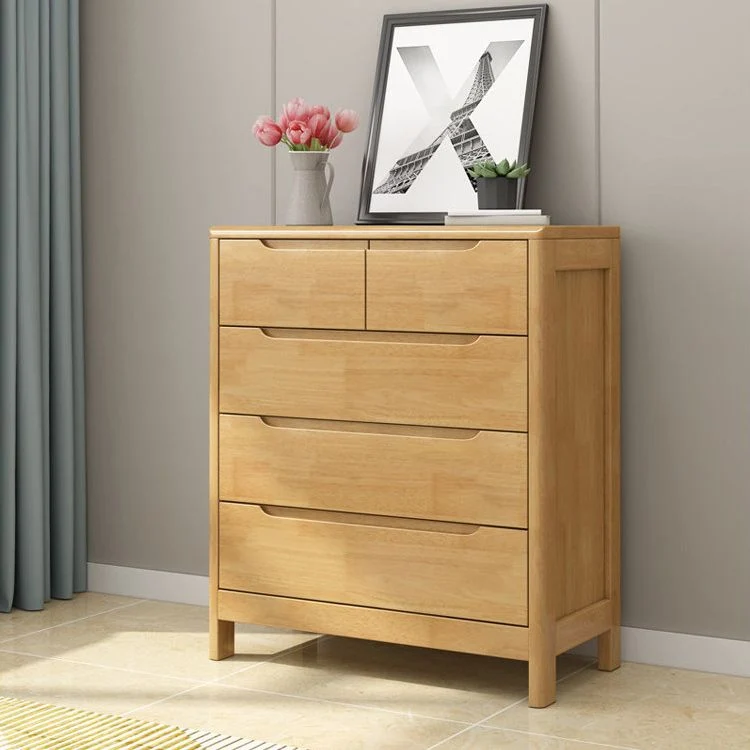 Buffet/consolle da soggiorno moderno legno massello di legno della gomma con cassetti Clearhalo