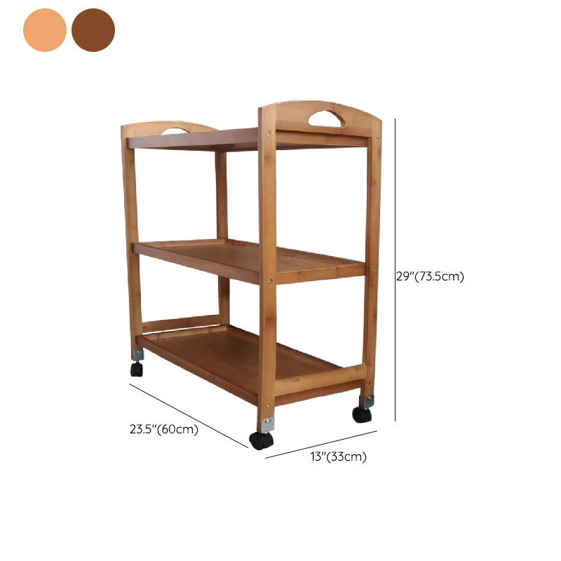 Carrello da cucina con contenitore aperto Carrello da cucina legno prodotto per la sala da pranzo casa Clearhalo