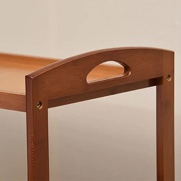 Carrello da cucina con contenitore aperto Carrello da cucina legno prodotto per la sala da pranzo casa Clearhalo