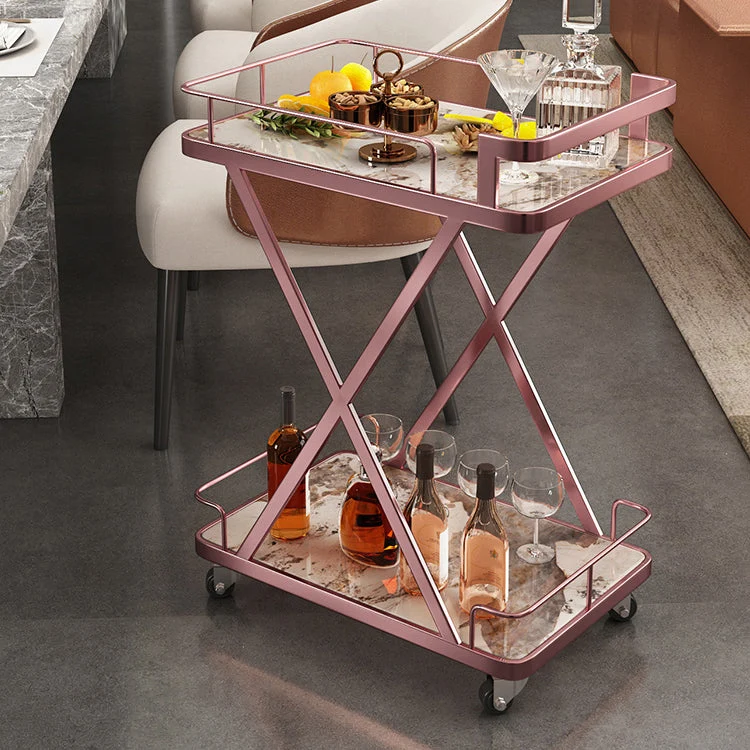 Carrello da cucina con ripiani aperti e tavolo da pranzo moderno Clearhalo