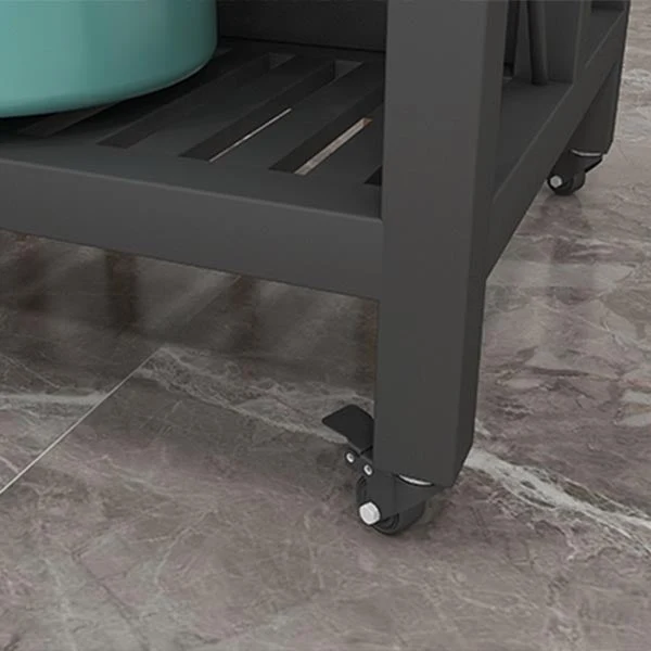 Carrello da cucina moderno con rotelle Carrello da cucina ad isola marmo con vano aperto Clearhalo