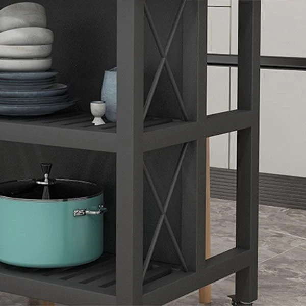Carrello da cucina moderno con rotelle Carrello da cucina ad isola marmo con vano aperto Clearhalo
