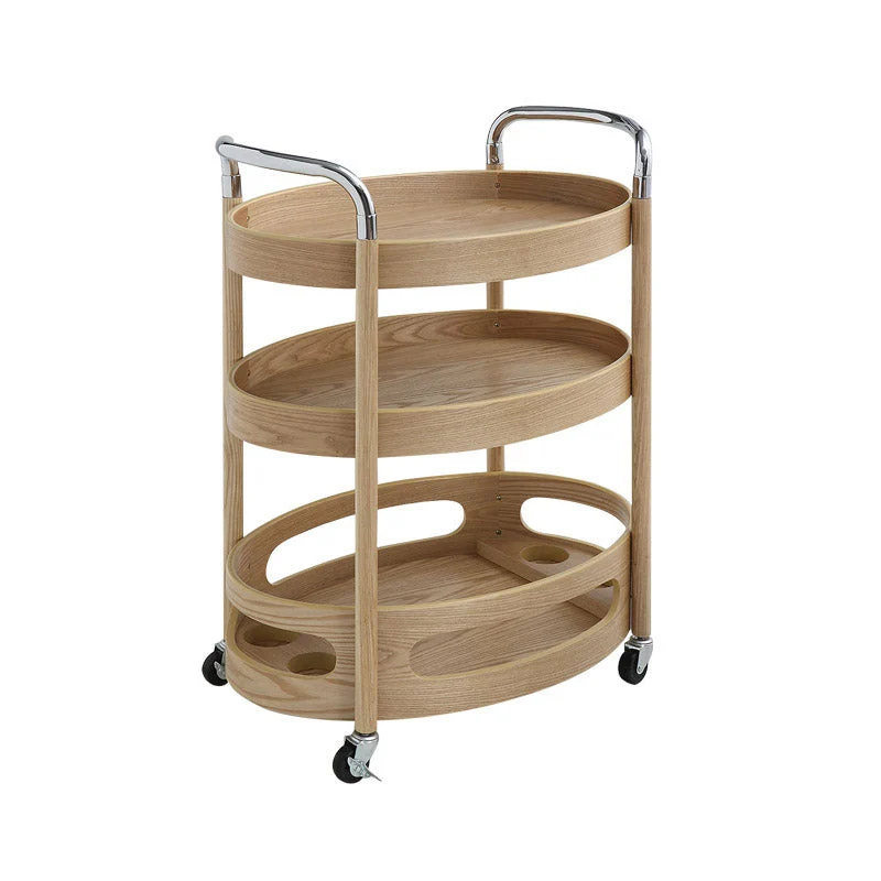 Carrello da cucina moderno con rotelle per tavolo da preparazione legno massello con contenitore per il vino Clearhalo