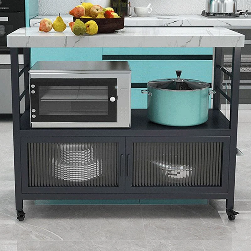 Carrello da cucina rettangolare per tavolo da pranzo moderno con mobiletto portaoggetti Clearhalo