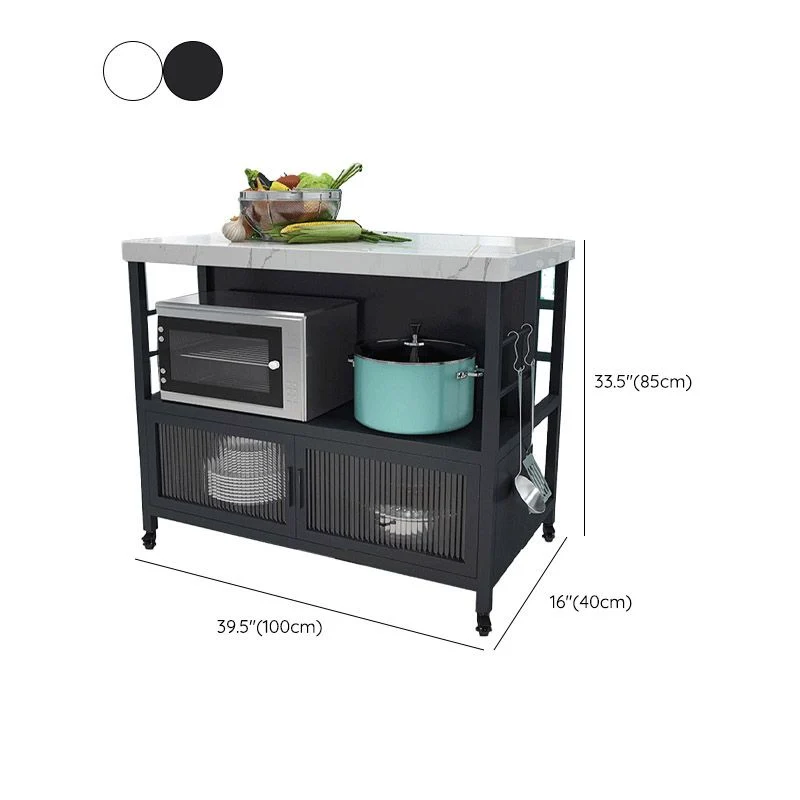 Carrello da cucina rettangolare per tavolo da pranzo moderno con mobiletto portaoggetti Clearhalo