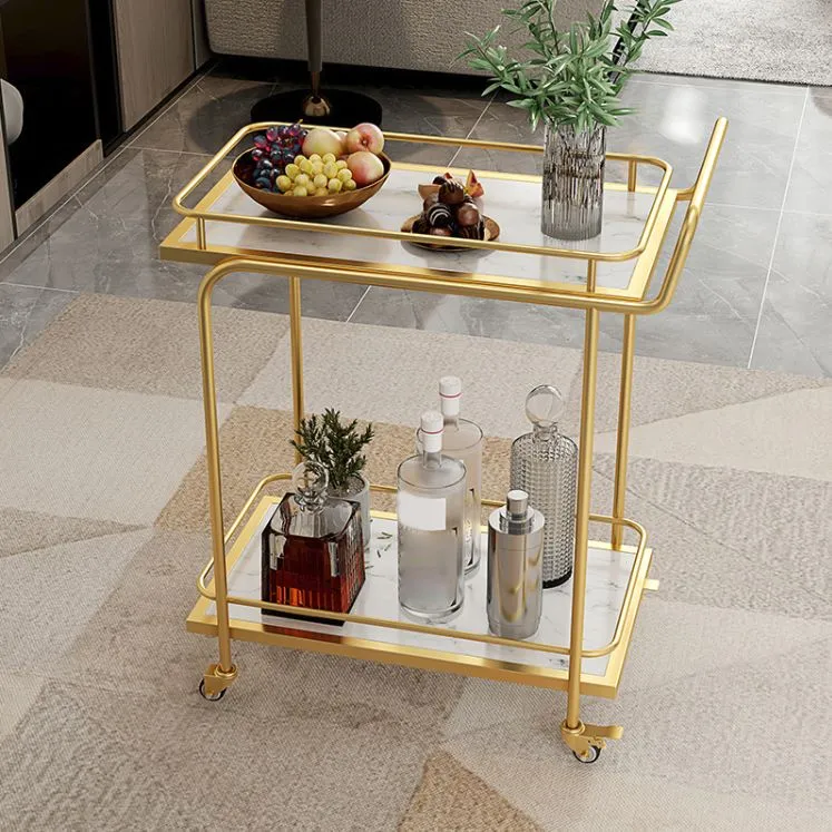 Carrello da cucina rettangolare stile moderno con contenitore aperto, tavolo da pranzo rettangolare Clearhalo