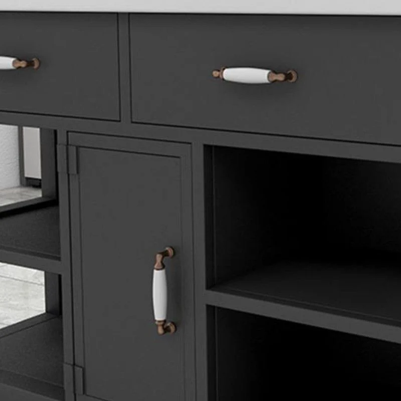 Carrello da cucina rettangolare Tavolo da pranzo moderno con cassetto Clearhalo