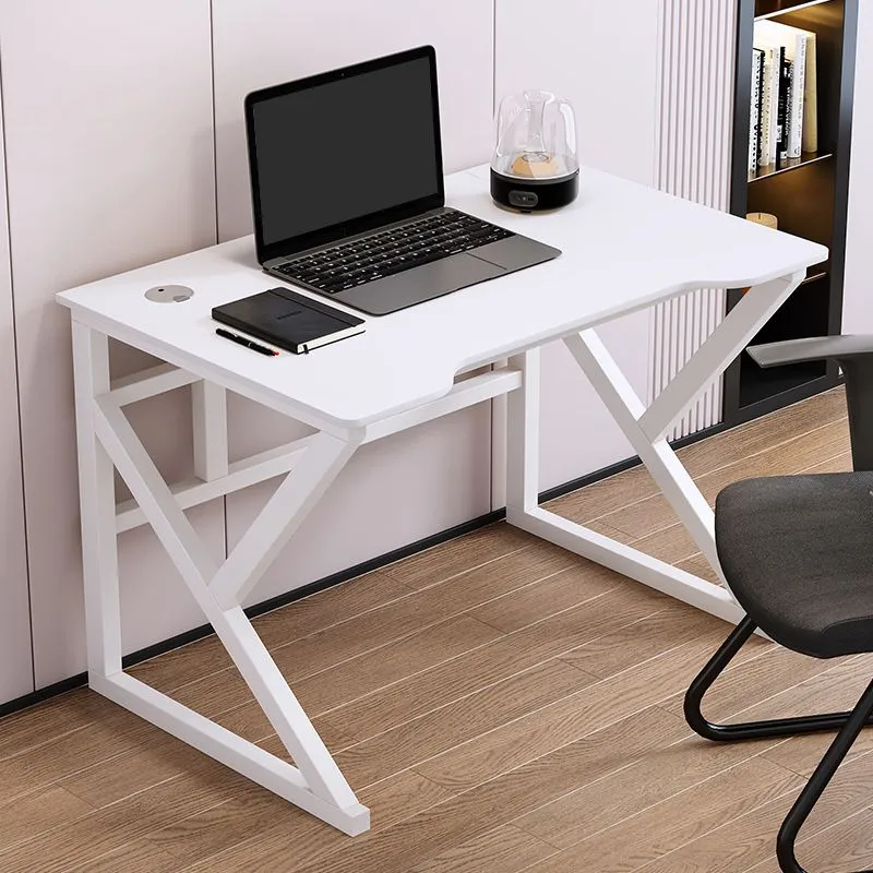 Cavalletto da scrivania per computer con gestione dei cavi legno artificiale e acciaio Clearhalo
