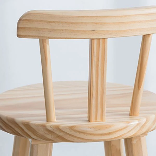 Coffee Shop Sgabello da bar moderno semplice Sgabello da bar 4 gambe legno con pedale Clearhalo