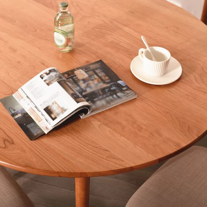 Collezione di mobili rotondi per sala da pranzo legno massello stile moderno con 4 gambe Clearhalo