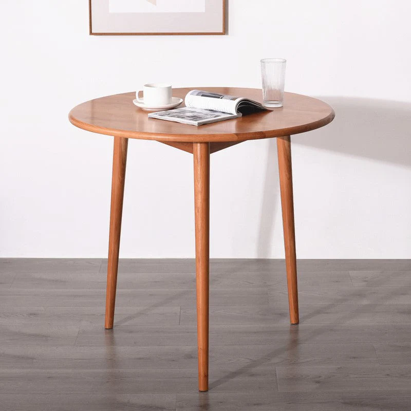 Collezione di mobili rotondi per sala da pranzo legno massello stile moderno con 4 gambe Clearhalo