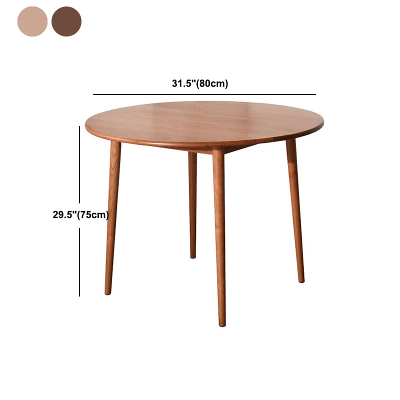 Collezione di mobili rotondi per sala da pranzo legno massello stile moderno con 4 gambe Clearhalo