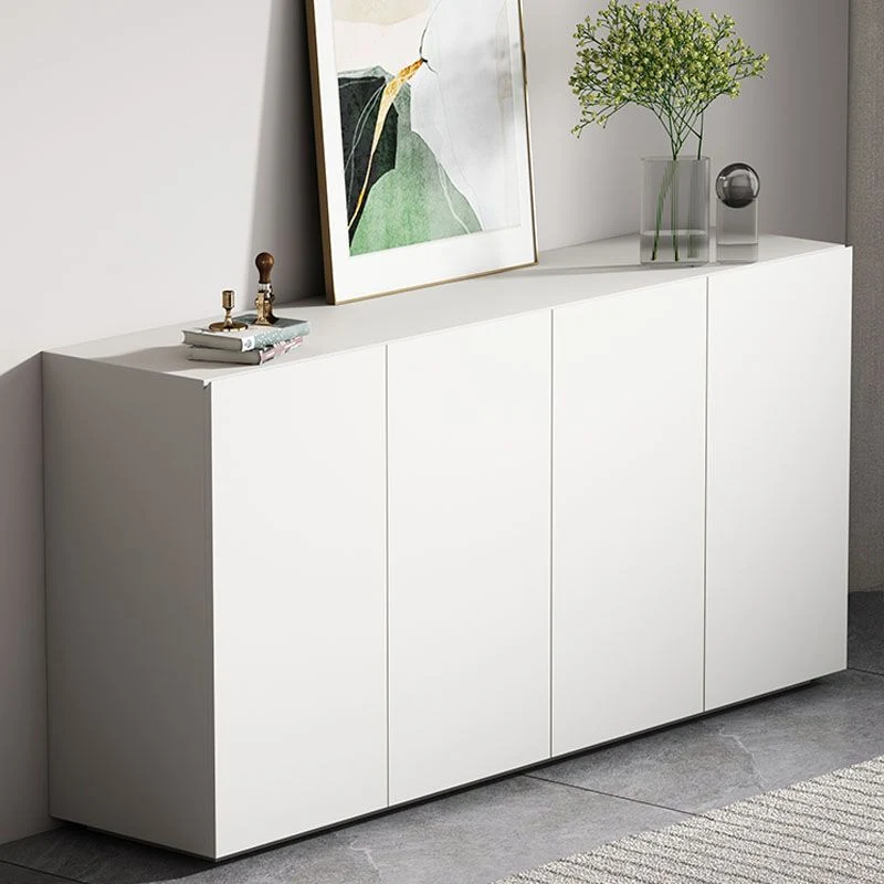 Credenza bianca stile contemporaneo con supporto per buffet alto 34,6 pollici Clearhalo
