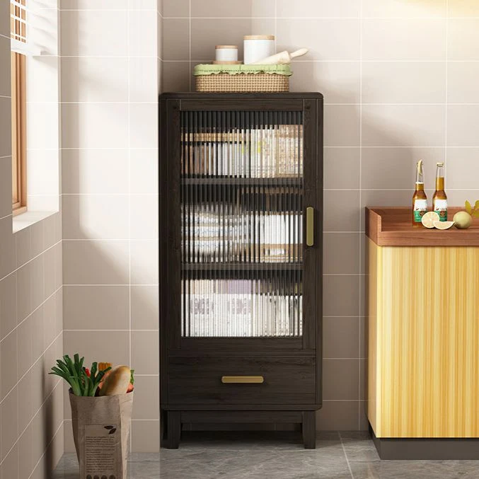 Credenza buffet bambù regolabile stile Glam con 1 cassetto Clearhalo