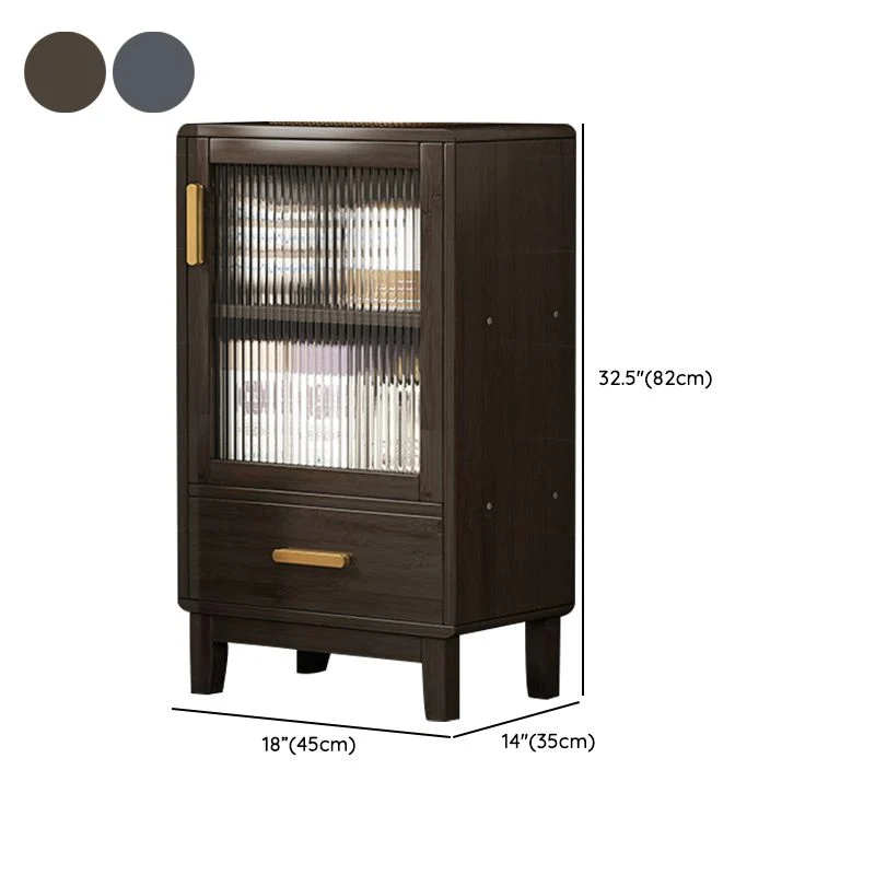 Credenza buffet bambù regolabile stile Glam con 1 cassetto Clearhalo