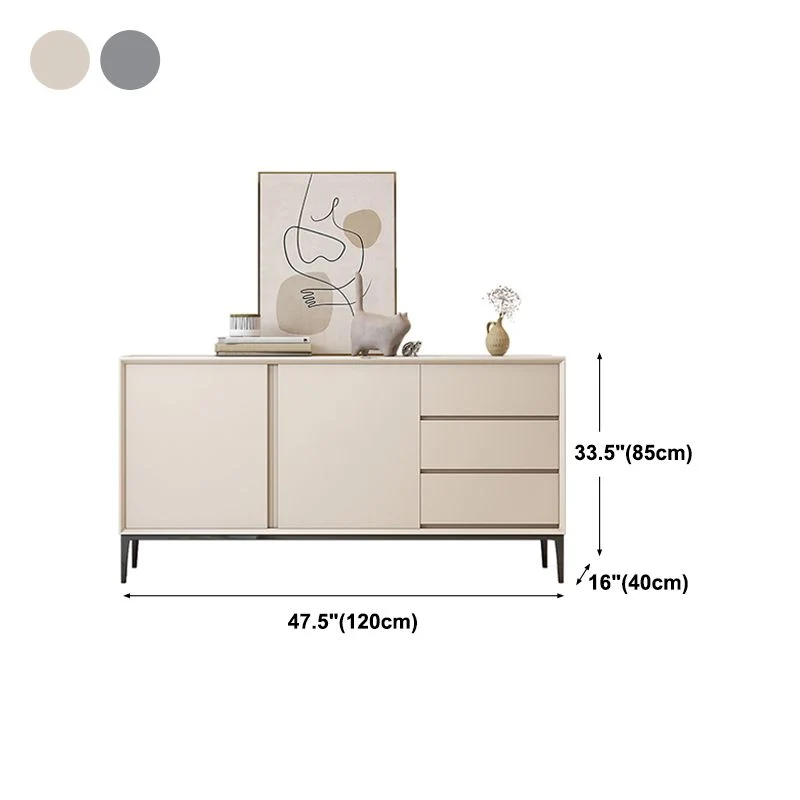 Credenza buffet 3 cassetti Credenza buffet stile moderno legno lavorato Clearhalo