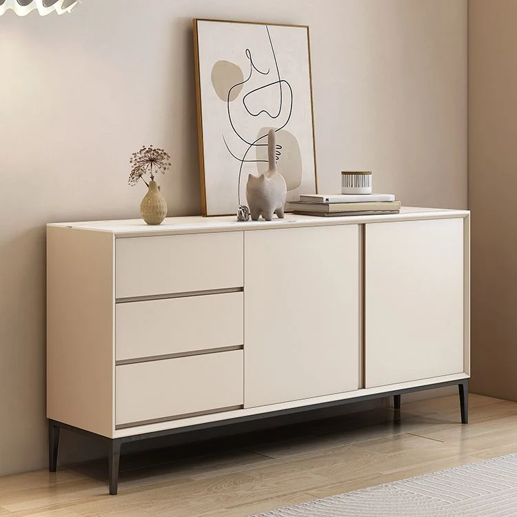 Credenza buffet 3 cassetti Credenza buffet stile moderno legno lavorato Clearhalo