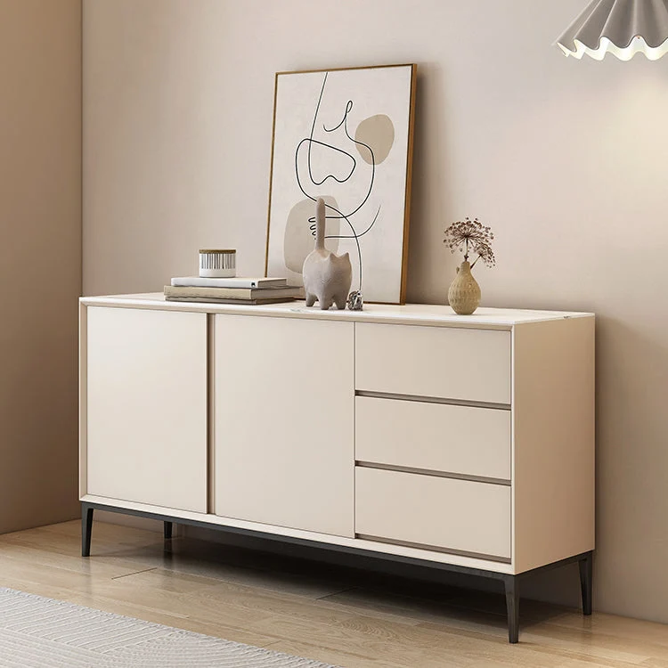 Credenza buffet 3 cassetti Credenza buffet stile moderno legno lavorato Clearhalo