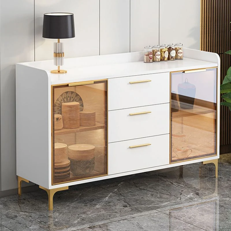 Credenza buffet con ante vetro stile moderno, credenza legno ingegnerizzato Clearhalo