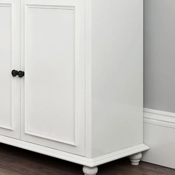 Credenza buffet moderna bianca legno massello con cassetti Clearhalo